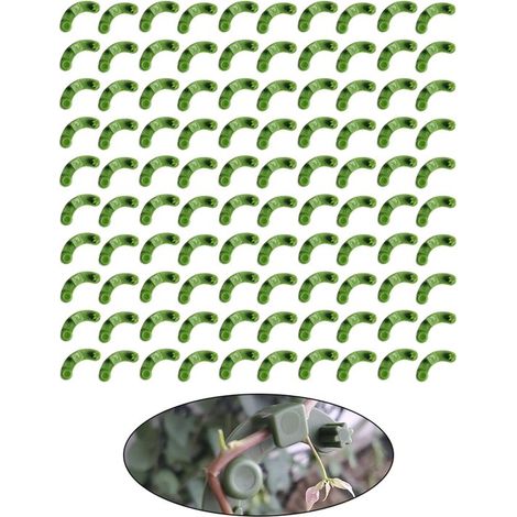 100-teiliges Set aus Pflanzenklammern, Stammstützen und Biegevorrichtungen für stressarmes Training von Tomaten, Obstbäumen und Blumen – Grün (1/5)