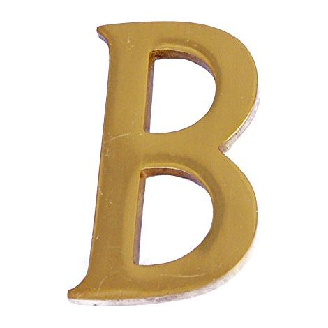 MASIDEF - LETTERA IN OTTONE LUCIDO 5cm B