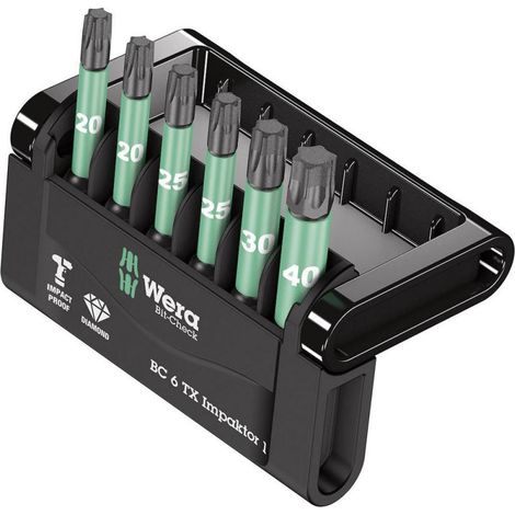 Wera Mini-Check Impaktor 4 05057695001 Kit inserti 6 parti Croce Phillips, Croce Pozidriv, TORX interno Tecnologia Impa