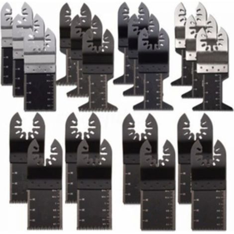 20Pcs Lames de scie oscillantes, multitool universel bois / métal / plastique professionnel, lames de scie à dégagement rapide pour Outils multifonctionnels lames de mélange scie plongeante (1/5)