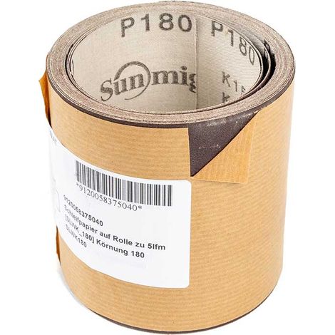 Rollo de lija de corindon 100mm x 5m 180gr