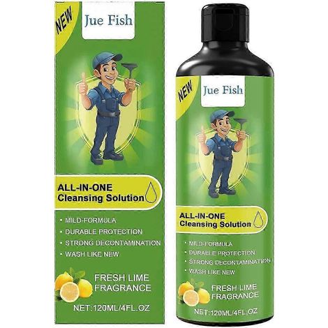 Le liquide nettoyant tout-en-un Jue Fish convient au nettoyage quotidien en profondeur des taches d'huile et de saleté sur les surfaces, aussi bien dans la cuisine que dans la salle de bain. (1/5)