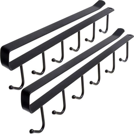 Tassenhakenleiste mit einer Ablagefläche darunter zum Aufhängen von Tassen, zwei Sets erhältlich. (1/3)