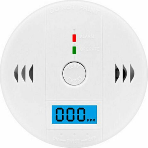 Détecteur de Monoxyde de Carbone CO Gaz portable Surveillance Capteur Empoisonnement Avertissement d'alarme du Testeur Blanc,AAFGVC (1/5)