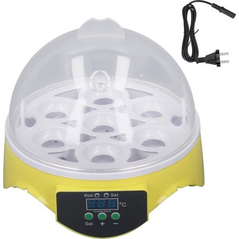 Incubateur de 7 œufs, contrôle facile de la température, Mini œuf pour couver le poulet, le canard, l'oie et la caille, prise ue, 220V (1/5)