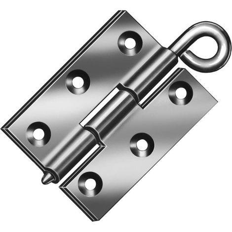 Kulissenscharnier Höhe 70 mm Breite 55 mm Stärke 3 mm Stahl blau verzinkt geschlagen (1/3)