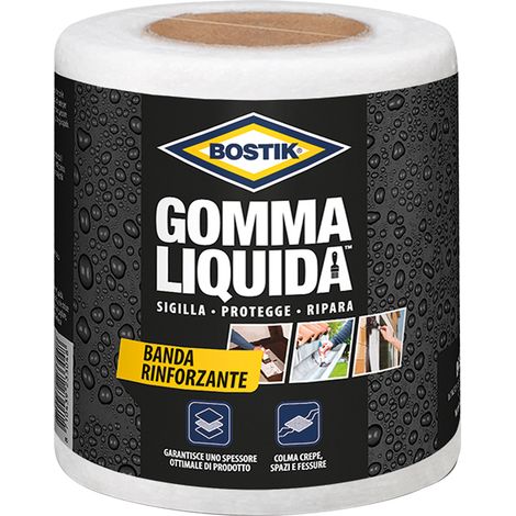 GOMMA LIQUIDA BANDA RINFORZANTE cm 10 x 10 mt- 6 pezzi  - BOSTIK