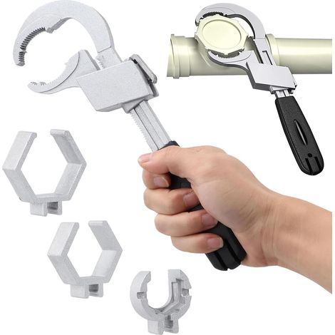 Clé à Molette Universelle à Double Extrémité,Clé de Salle de Bain Multifonctionnelle,Clé Universelle Robinet (1/5)