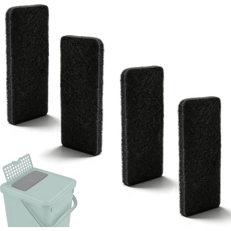 Filtre à charbon de rechange pour composteur de cuisine, filtre à charbon actif, recharge pour couvercle de bac à biodéchets, absorbant les odeurs, accessoires de séparation des déchets (1/5)