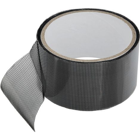 Nastro di riparazione per tessuto zanzariera 5x200 cm in poliuretano nero (1/5)