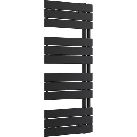 Signature Newport Straight Designer Heated Towel Rail 1130mm H x 500mm W - Matt Black