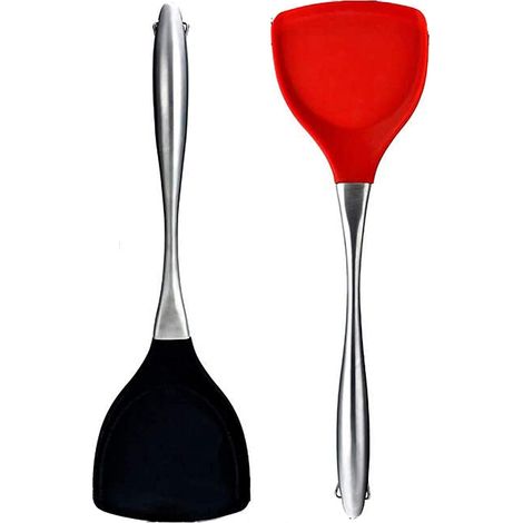 Espátula De Silicona - Resistente Al Calor Hasta 600 °F - Para Cocina Y Repostería - 2 Unidades (1/5)