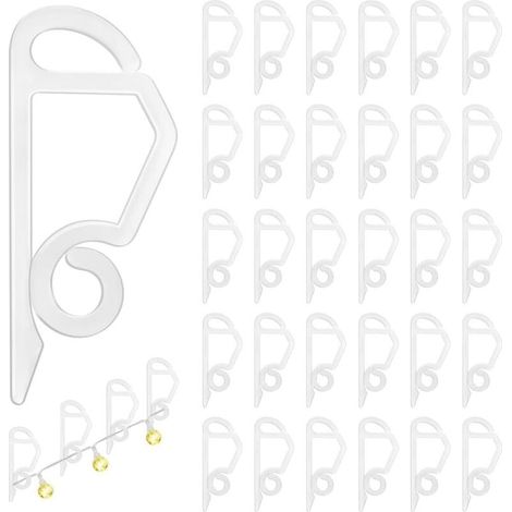 60pcs Crochets de Gouttière, Clip de Lumière de Noël Crochet, Gouttière Crochets Extérieurs, Lumière Extérieure Résistant aux Intempéries Clip de Lumière de Vacance pour Décoration de Noël (1/4)