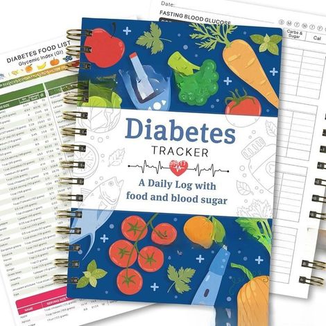 Gigante GmbH - Nouveau livre de suivi du diabète avec liste d'aliments