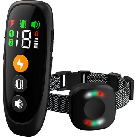 Dispositif de dressage canin, anti-aboiements télécommandé, collier à décharge électrique, accessoire de dressage canin à distance (1/4)