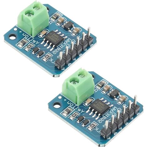 Lot de 2 modules thermocouple MAX31855 K type K, température 200 ℃ 1350 ℃, sortie numérique SPI, résolution 14 bits, précision 0,25 °C, pour mesure de température industrielle (1/5)