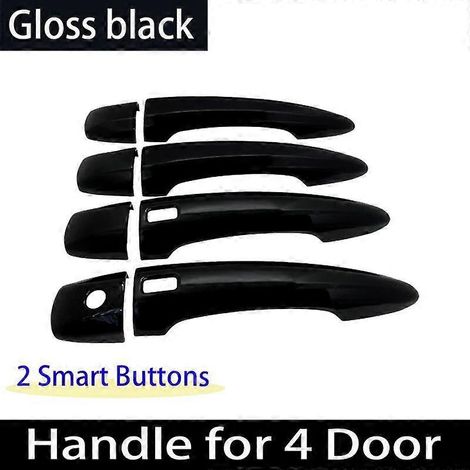 Couvre-poignées de porte noires pour Nissan X-Trail T33 Rogue MK4 4 (2021-2023) - Autocollant décoratif pour voiture - 4 poignées, 2 boutons (1/5)