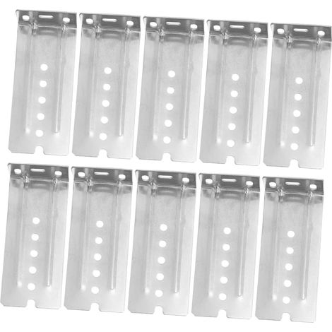 Lot de 10 supports montage coulissants pour armoire, réglables, cadre (1/5)