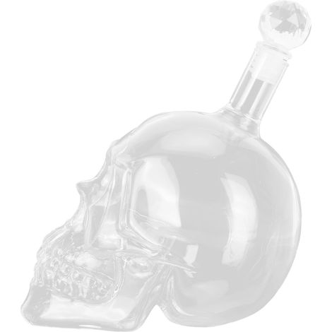 Bouteille de vin en verre borosilicate 550ml forme crâne innovante pour bar KTV (1/5)