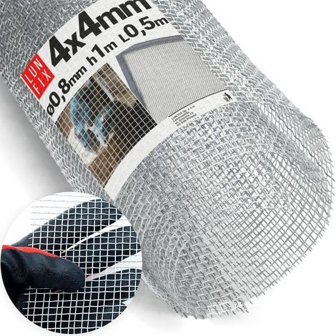 Filtergitter, verzinkter Stahl, 4 mm Maschenweite, 0,8 mm Drahtstärke, Schädlingsschutz, Garten und Belüftung (1/5)