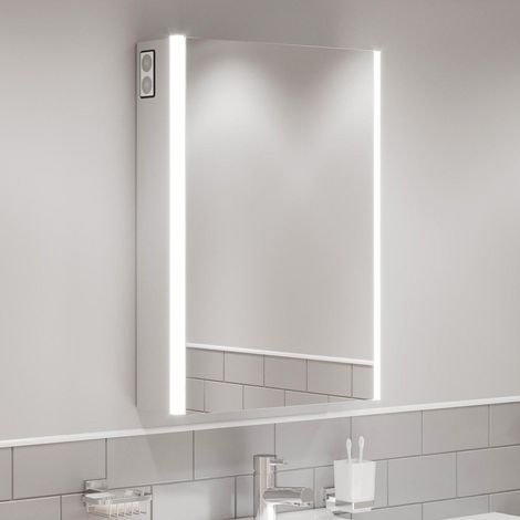 Bathroom LED Mirror Cabinet Shaver Socket Bluetooth Speakers IP44 700 x 500mm