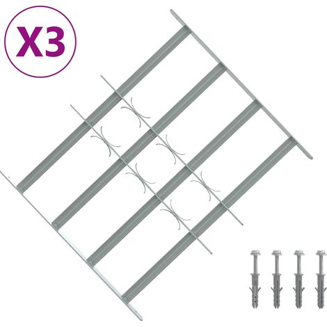 vidaXL Security Grille for Windows with 4 Crossbars 3 pcs 430-740 mm