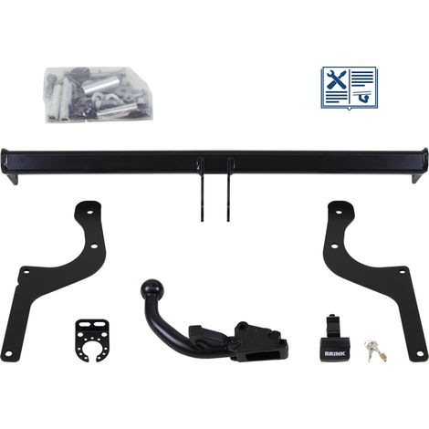 Attelage rotule démontable Brink + faisceau Trail-Tec universel 7 broches - RENAULT CAPTUR I (1/2)