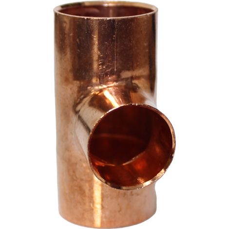 Raccord cuivre en T réduit à souder - Femelle - Diamètre 28 - 22 - 28 mm