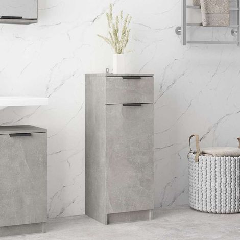 vidaXL Bathroom Cabinet Concrete Grey 32x34x90 cm Engineered Wood (1/5)