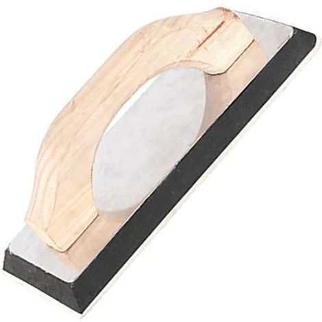 Lisseuse à plâtre manuelle, bloc de ponçage plastique avec poignée en bois, plaque en aluminium, outil de finition pour murs et cloisons sèches (1/5)
