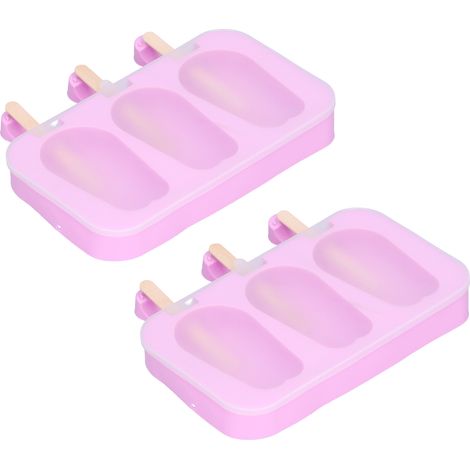 Set mit 2 Silikon-Eisformen mit je 3 Mulden und Deckeln, Hasenform, für Sommer, Zuhause und Küche (1/5)
