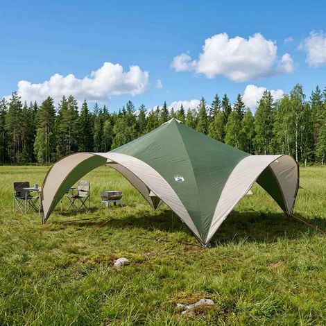 vidaXL Tenda Party Verde 400 x 400 x 320 cm Poliestere e Acciaio (1/5)