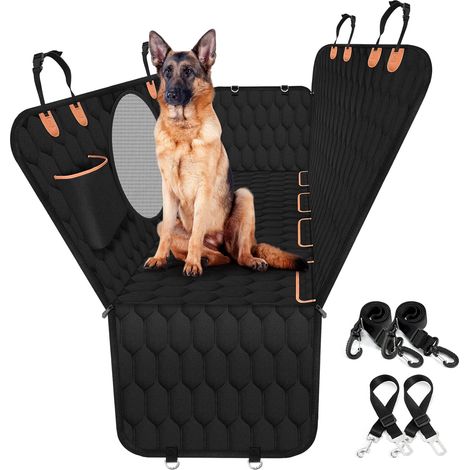 Housse de Siège Arrière pour Chien, 100 % Étanche, Hamac pour Voiture avec Grande Fenêtre en Maille, Housse de Siège Arrière Anti-Rayures pour Chien, Housses de Siège pour Voitures/Camions/SUV (1/5)