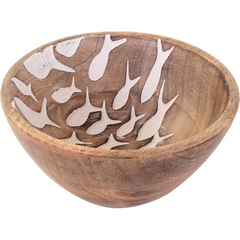 Signes Grimalt Cuenco Bol Cocina  Cuenco Peces Pequeño Cajas Y Bandejas Marrón 15x15x7cm 32895 (1/2)