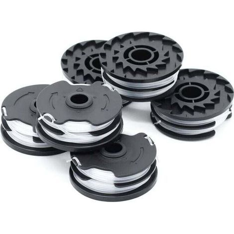 Pack of 6 Replacement Trimmer Line Spools for Cordless Brushcutters, 1.6 mm x 4 m, Compatible with Several Models (1/3)