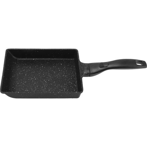 Rechteckige Bratpfanne aus dicker Aluminiumlegierung mit Antihaftbeschichtung, ideal zum Braten von Steaks, Frühlingsrollen und mehr. (1/5)