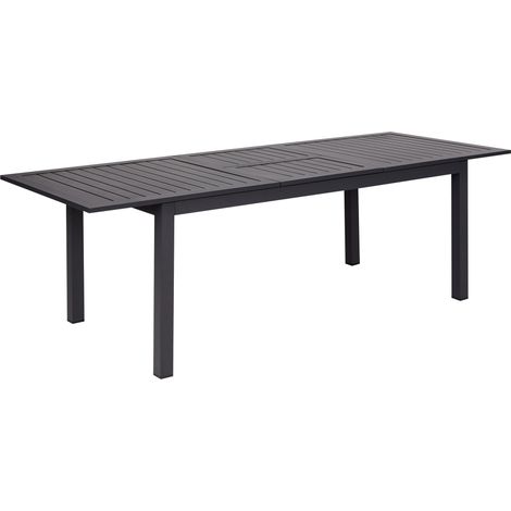 Extending Garden Dining Table SKALOMA 180/240 cm 90 cm Metal Dark Grey (1/5)