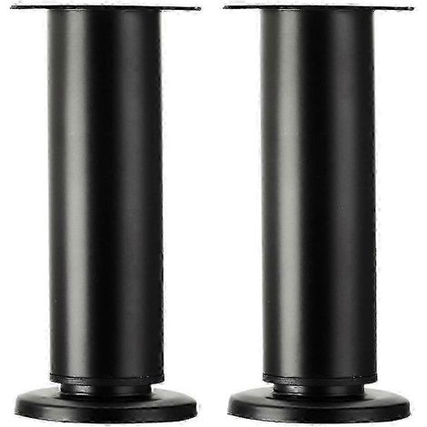 Pieds de canapé réglables en hauteur 18-30 cm, support de meuble cylindrique noir, lot de 2, pieds de canapé robustes. (1/5)