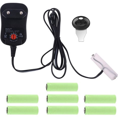 Éliminateur de Piles AA Alimentation UE Tension réglable 3V 4.5V 6V 9V L'adaptateur 12V Peut remplacer Les Piles 2AA à 8AA pour Les Jouets Fan Holiday Lights Talkie-walkie et Plus (1/5)
