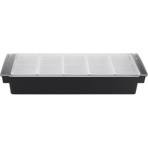 Gewürzbox mit Deckel, Bar-Gewürzhalter, Obstbehälter, Spender, Zubehör für Milchtee-Läden, 5 Fächer (1/5)