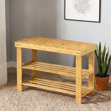 Console madera Natural en bambú 70 x 28 x 45 cm (1/5)