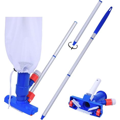 Aspirateur à jet pour piscine - 6 sections perche 57" - Sans électricité - Fonctionne pression eau jardin - Piscine gonflable (1/5)