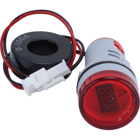 Ampèremètre numérique rond et précis, indicateur de signal lumineux, 220 V CA, AD16-22DSARed (1/5)