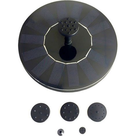 Kit de bomba solar flotante sin escobillas para bebederos de pájaros con varios cabezales de pulverización. (1/5)