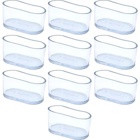 Dailygoods - Juego de 10 fundas transparentes de goma para patas de sillas (1/5)