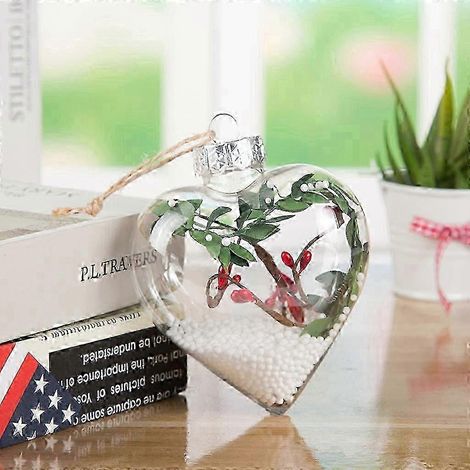 Boule de Noël transparente WJTG, décoration de Noël, pendentif pour sapin de Noël, décorations de NoëlJ (1/2)
