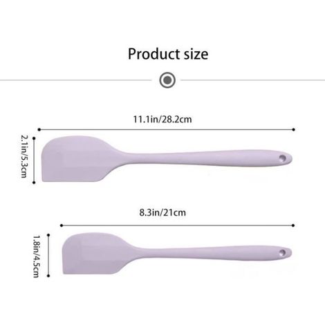 Spatule en Silicone - Cuisine - Résistante à la Chaleur - Antiadhésive - Poignée Antidérapante (1/4)