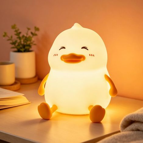 Luce notturna per bambini in silicone, a forma di anatra, 1200 mAh (1/5)