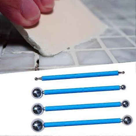 Lot de 4 bâtonnets de réparation de joints de carrelage pratiques à double tête pour une application plus efficace et une réparation simplifiée ( ) (1/5)