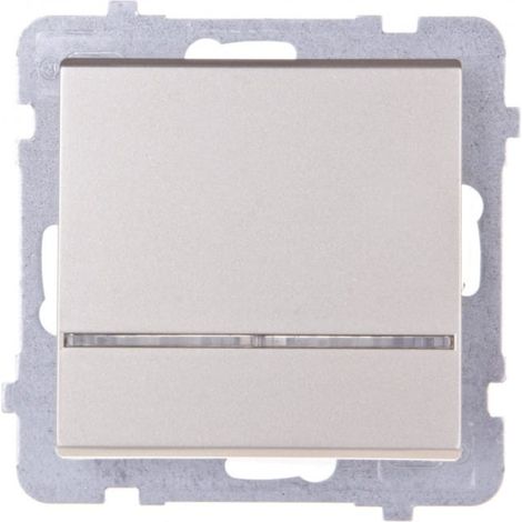 Sonata Einzelschalter mit Beleuchtung, Champagnergold ŁP-1RS/m/39
